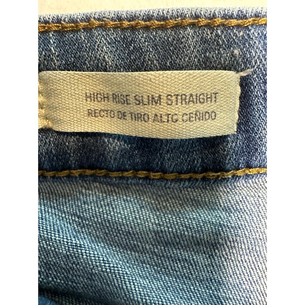 High Rise Slim Straight Denim Jeans Womens, Size 8 (29) - Picture 5 of 12